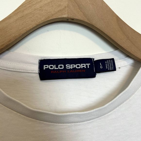 Polo Sport Ralph Lauren Flag Logo Short Sleeve T-shirt Size Large White - Picture 5 of 14